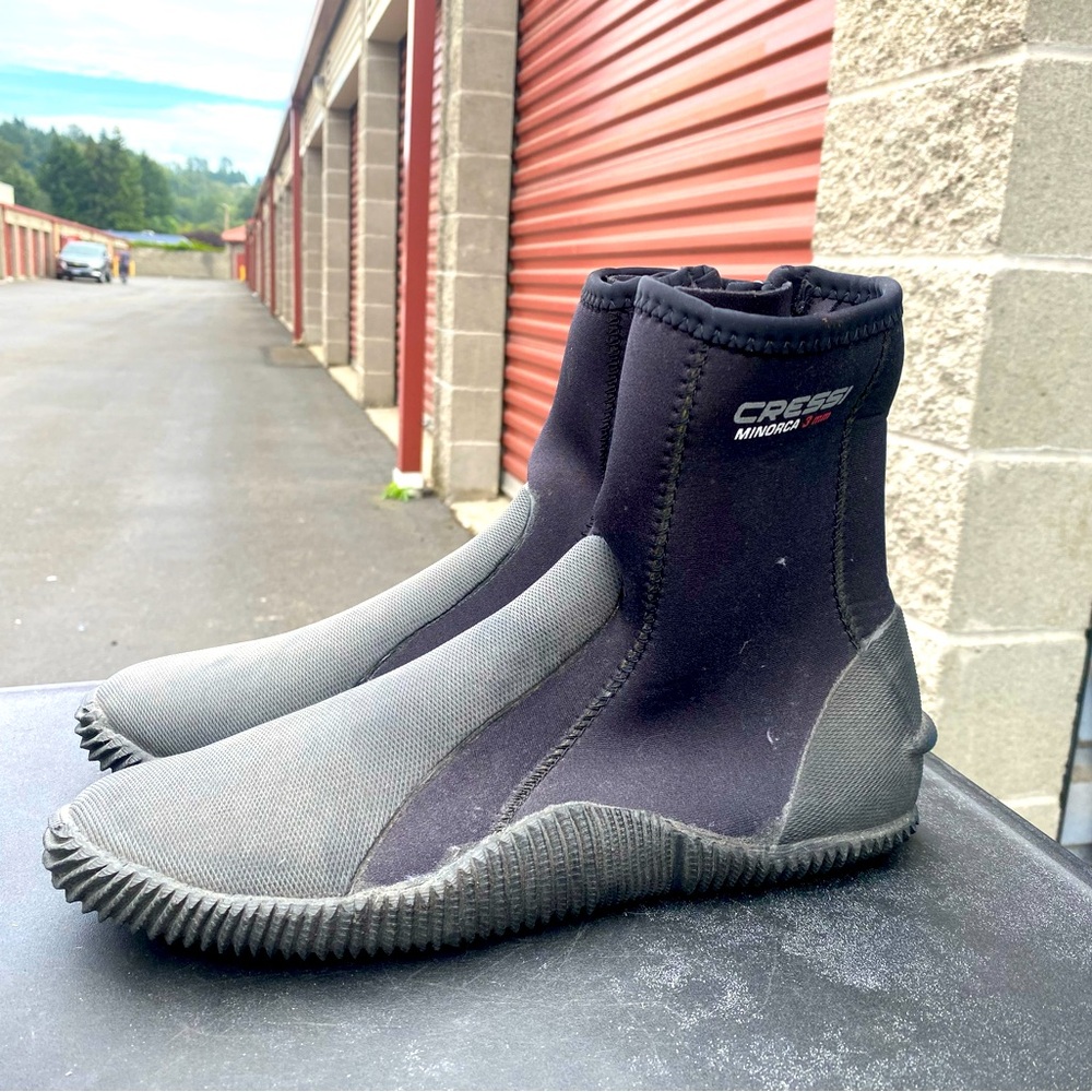 Cressi Minorca Tall 3mm Unisex’s Black Gray Dive Boots Black / Gray Size 11M,W12